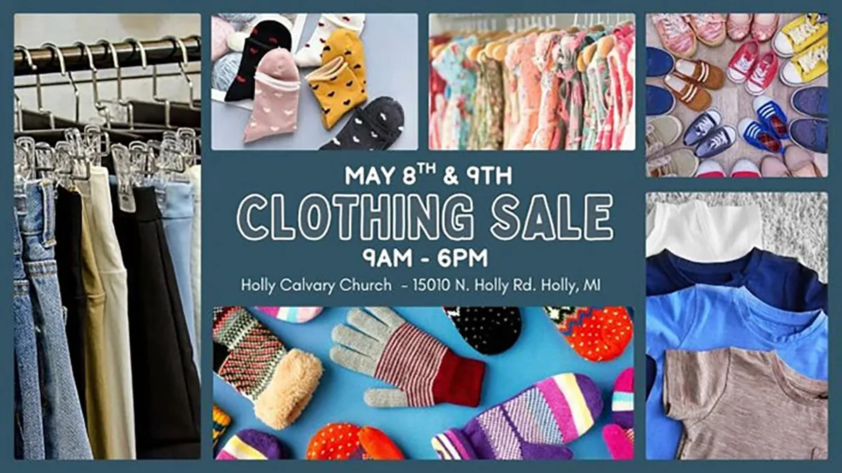 5-25 Clothing Sale Holly Calvary Church in Holly, MI