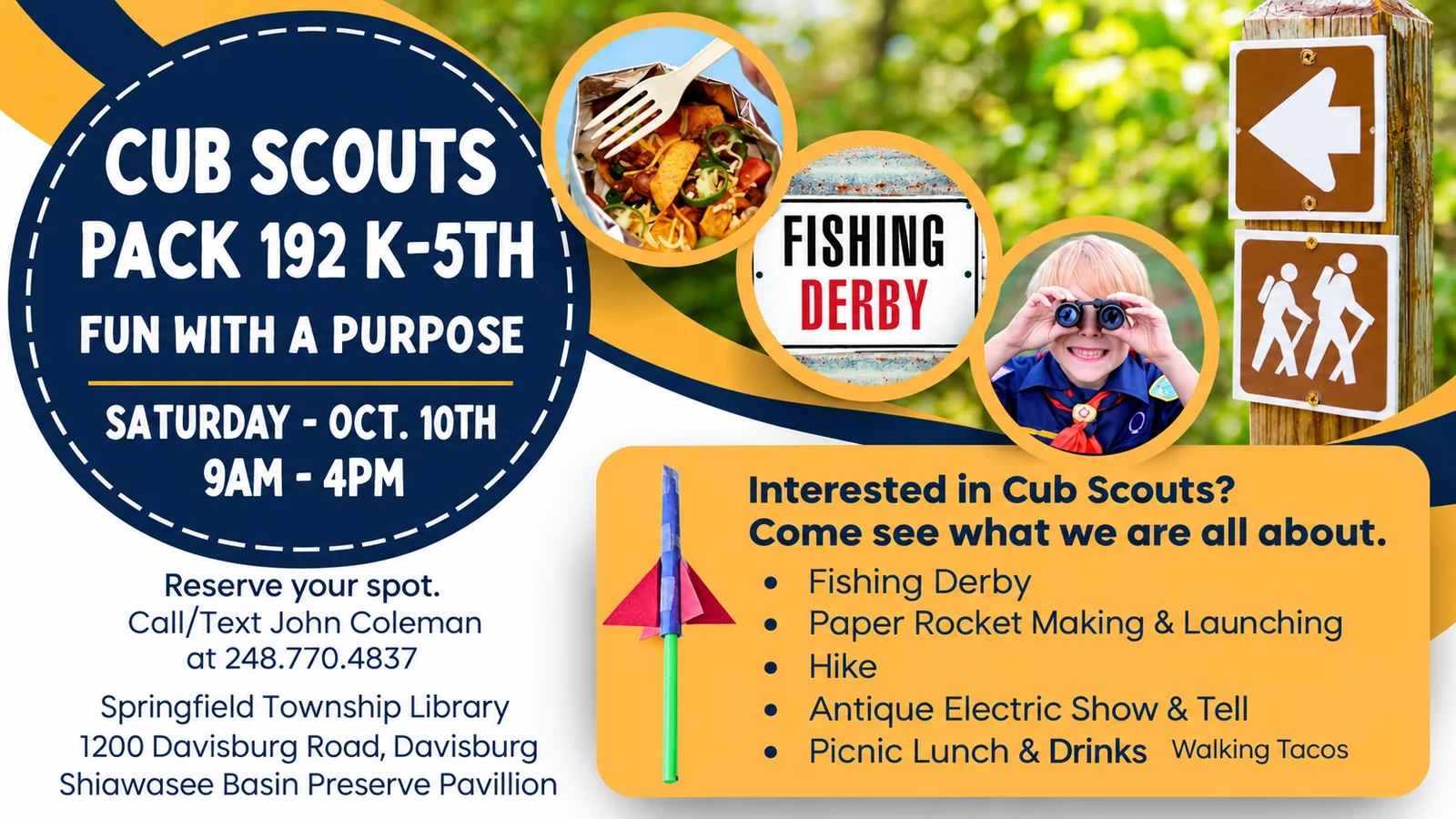 Cub Scouts at Holly Calvary Church in Holly, MI