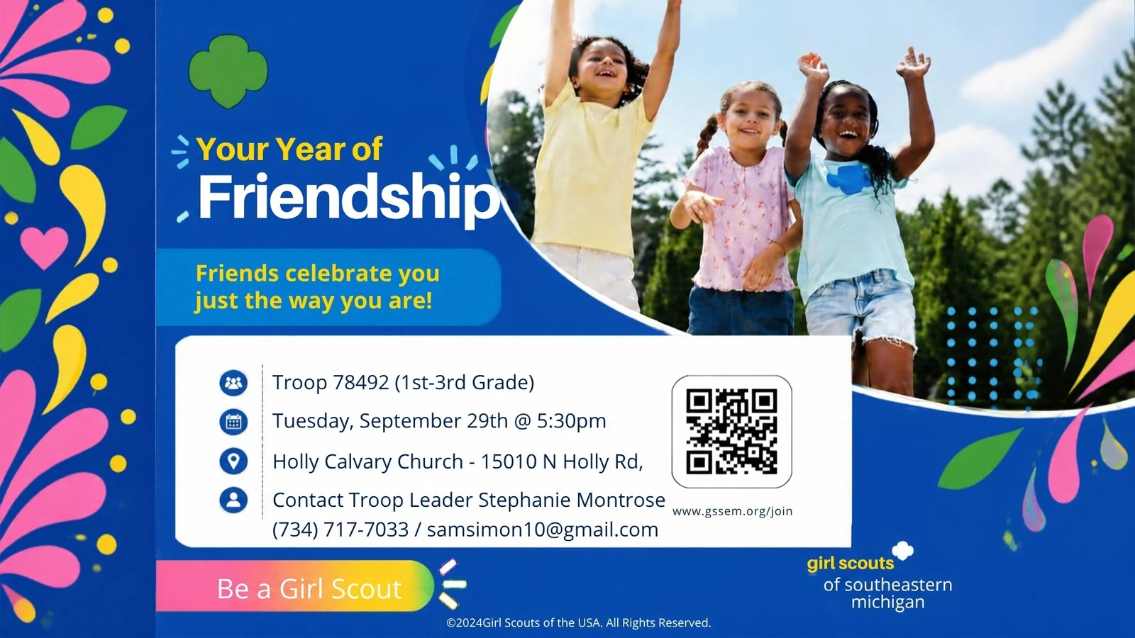 Girl Scout at Holly Calvary Church in Holly, MI