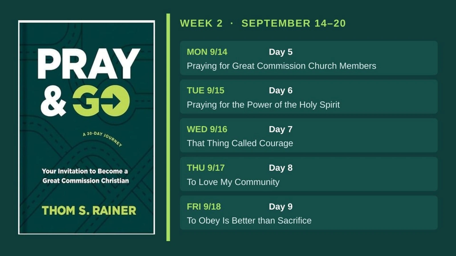 Pray and Go Week 2 at Holly Calvary Church in Holly, MI