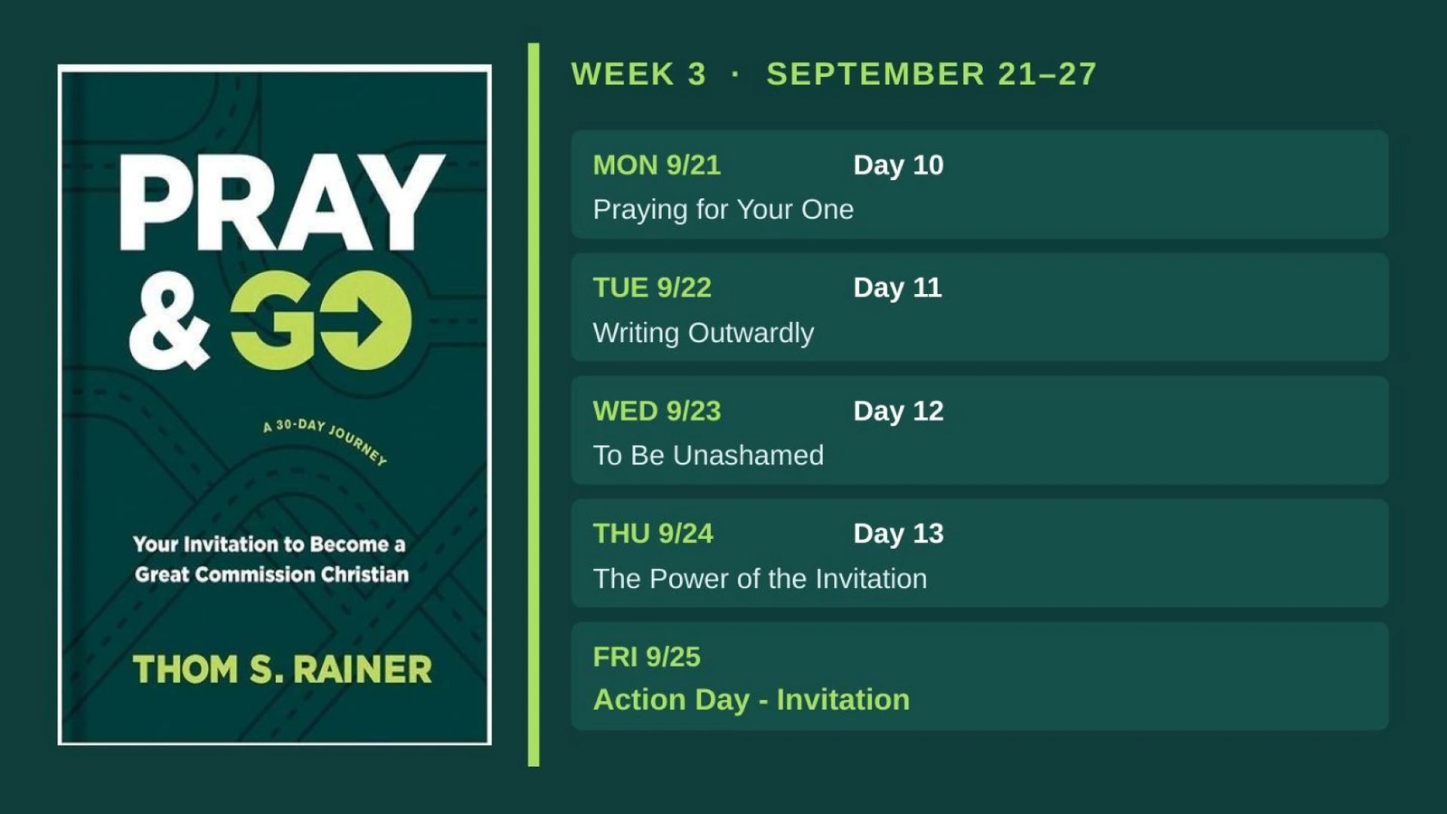 Pray and Go Week 3 at Holly Calvary Church in Holly, MI