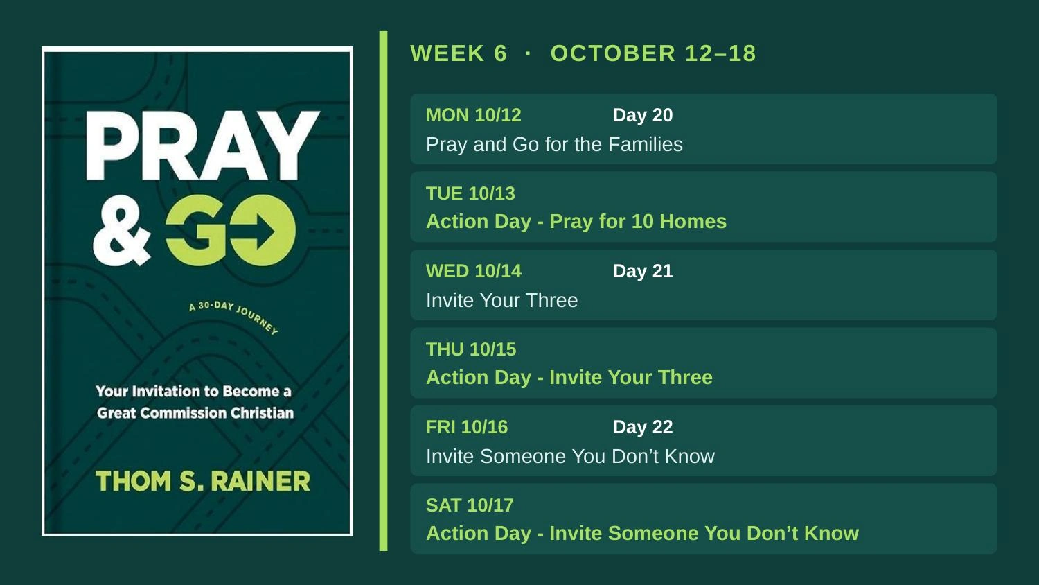 Week 6 at Holly Calvary Church in Holly, MI
